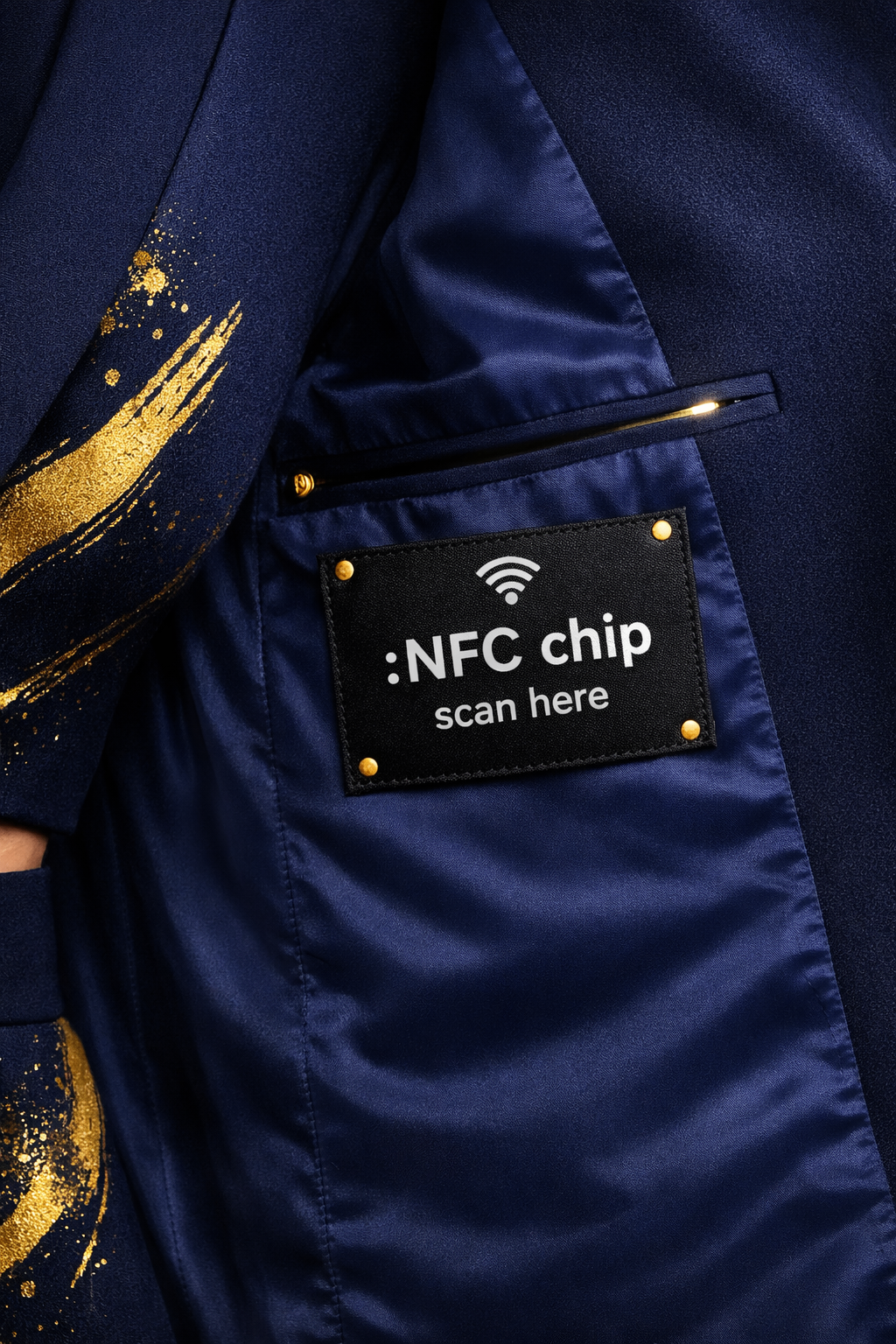 MADAVA blazer with embedded NFC chip